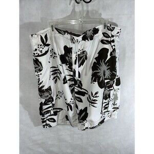 US Polo Swim Shorts Trunks Floral White Brown Size XL
